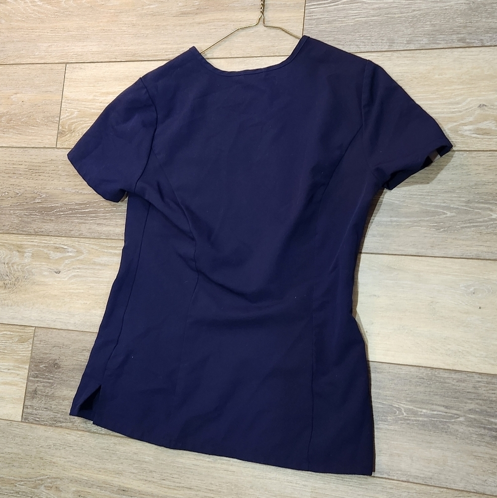 Figs Technical Collection XXS Scrub Top in Deep Blue - Picture 2 of 6